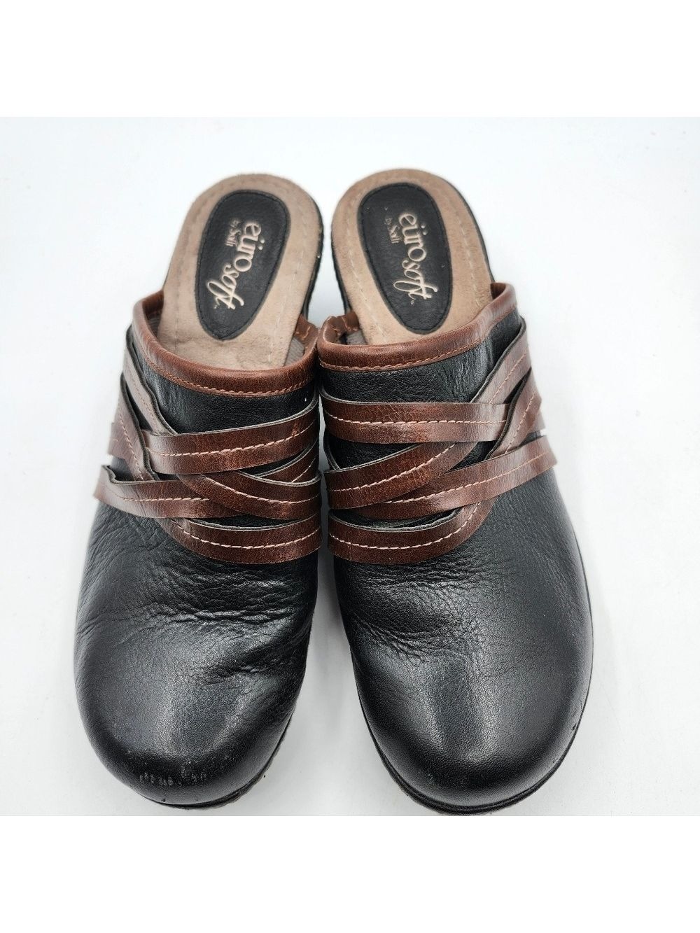 Sofft Black and Brown Women's Mules